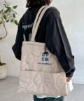 CPCM(シーピーシーエム) キルトロゴトートバッグ