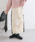OUTLET(アウトレット) 【w closet】サイドラインフリルスカート
