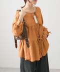 OUTLET(アウトレット) 【w closet】リボン2WAYティアードブラウス