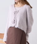 OUTLET(アウトレット) 【w closet】ラメフェザーカーディガンSET