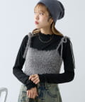 OUTLET(アウトレット) 【w closet】シアーテレコインナーカットソー