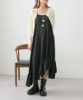 OUTLET(アウトレット) 【w closet】イレヘムキャミワンピース