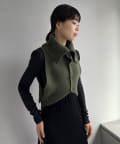 OUTLET(アウトレット) 【Pasterip】Lambs wool stole vest