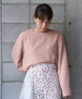 OUTLET(アウトレット) 【Pasterip】Acetate power shoulder top