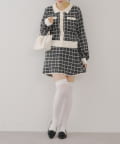 NICE CLAUP / OLIVE des OLIVE OUTLET(ナイスクラップ  / オリーブ デ オリーブ アウトレット) 【RMAF】ツイードニットセットアップ