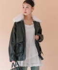 OLIVE des OLIVE(オリーブ デ オリーブ) ファーティペットエコレザーブルゾン