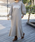 un dix cors(アンディコール) 《甘めカジュアルに◎》裏毛マーメイドロングワンピース