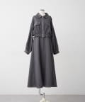 NICE CLAUP / OLIVE des OLIVE OUTLET(ナイスクラップ  / オリーブ デ オリーブ アウトレット) 2セットアイテム【RMAF】裾ギャザージャケット+キャミワンピ