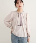 natural couture(ナチュラルクチュール) 【WEB限定】マルチWAYボウタイ配色ブラウス