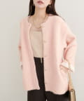natural couture(ナチュラルクチュール) 【WEB限定】Wフェイス配色ニットジャケット