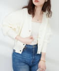 natural couture(ナチュラルクチュール) 【WEB限定】プチプラハトメバー釦カーデ