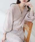 natural couture(ナチュラルクチュール) 【WEB限定】プチプラハトメバー釦カーデ