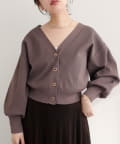 natural couture(ナチュラルクチュール) 【WEB限定】プチプラハトメバー釦カーデ