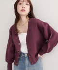 natural couture(ナチュラルクチュール) 【WEB限定】プチプラハトメバー釦カーデ