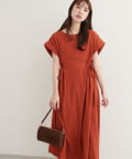 natural couture(ナチュラルクチュール) 【WEB限定】サイドドロストワンピース