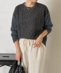 Jena　espace merveilleux(ジェナ　エスパスメルヴェイユ) ラメフェザーケーブルニット