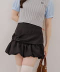 NICE CLAUP / OLIVE des OLIVE OUTLET(ナイスクラップ  / オリーブ デ オリーブ アウトレット) 【RMAF】リボンバルーンミニスカート