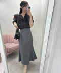 natural couture(ナチュラルクチュール) パルクロ限定 /【mizumami】レースUPウエストマーメイドスカート