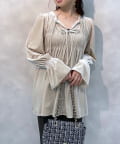 natural couture(ナチュラルクチュール) WEB限定／【canami】2WAYリボンベロアブラウス