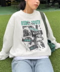 CIAOPANIC TYPY(チャオパニックティピー) 【ユニセックス】SUITCH RECORDビックシルエット加工スウェット