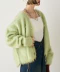w closet(ダブルクローゼット) 【25AW/お気に入り総選挙対象アイテム】MIXシャギーBIGボタンカーデ