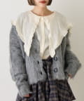 w closet(ダブルクローゼット) 【25AW/お気に入り総選挙対象アイテム】MIXシャギーBIGボタンカーデ