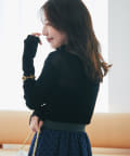 OUTLET(アウトレット) 【La boutique BonBon】フロッキーチュールタートルカットソー