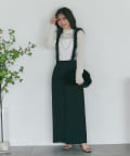OUTLET(アウトレット) 【La boutique BonBon】チュールフリルストラップワイドパンツ