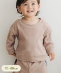3COINS(スリーコインズ) 《WEB限定商品》パイルロングTシャツ：70～80cm