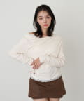 RAY CASSIN(レイカズン) ワンショルレースロンTシャツ