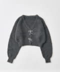 OLIVE des OLIVE(オリーブ デ オリーブ) melty ribbon short knit