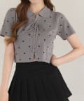 NICE CLAUP / OLIVE des OLIVE OUTLET(ナイスクラップ  / オリーブ デ オリーブ アウトレット) 【one after another】ドットニットトップス