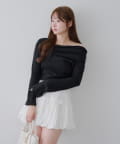 NICE CLAUP / OLIVE des OLIVE OUTLET(ナイスクラップ  / オリーブ デ オリーブ アウトレット) 【RMAF】オフショルドレーププルオーバー