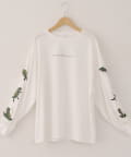 NICE CLAUP / OLIVE des OLIVE OUTLET(ナイスクラップ  / オリーブ デ オリーブ アウトレット) 【RMAF】袖刺繍ユルキャラロンT