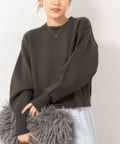 NOLLEY'S(ノーリーズ) 【WEB＆一部店舗限定色アイテム】《手洗い可能》スウェット風ニットプルオーバー