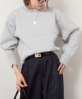 NOLLEY'S(ノーリーズ) 【WEB＆一部店舗限定色アイテム】《手洗い可能》スウェット風ニットプルオーバー
