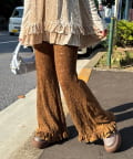 CIAOPANIC(チャオパニック) 起毛レースフレアレイヤードフリルパンツ