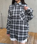 mline(エムライン) [mline]ロゴチェックシャツ