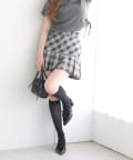 NICE CLAUP / OLIVE des OLIVE OUTLET(ナイスクラップ  / オリーブ デ オリーブ アウトレット) 【one after another】裾プリーツミニ