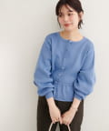 natural couture(ナチュラルクチュール) 【WEB限定】裾フリルペプラムカーデ