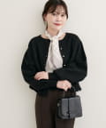 natural couture(ナチュラルクチュール) 【WEB限定】裾フリルペプラムカーデ