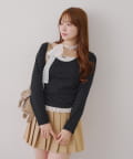 NICE CLAUP / OLIVE des OLIVE OUTLET(ナイスクラップ  / オリーブ デ オリーブ アウトレット) ̠-3キロ見え【RMAF】1枚で映える！ホルターレーステレコトップス