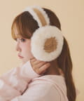one after another NICE CLAUP(ワンアフターアナザー ナイスクラップ) 刺繍入りフェイクムートンイヤーマフ