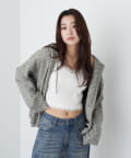 RAY CASSIN(レイカズン) ルーズニットフードZIPブルゾン