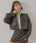 Chico(チコ) 【WEB限定】ファー取り外し胸ロゴショート丈ブルゾン