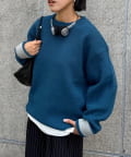 CIAOPANIC TYPY(チャオパニックティピー) 【ヨレ・伸びが起こりずらくお手入れ簡単】リシェイプモーションワッフルニットプルオーバー