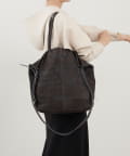 russet(ラシット) ステンシルデザインスエード2WAYトートバッグ