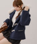 NICE CLAUP / OLIVE des OLIVE OUTLET(ナイスクラップ  / オリーブ デ オリーブ アウトレット) 【RMAF】ファー付きダッフルコート