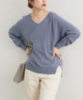 NICE CLAUP / OLIVE des OLIVE OUTLET(ナイスクラップ  / オリーブ デ オリーブ アウトレット) 【natural couture】プチプラカシミアタッチVネックニット