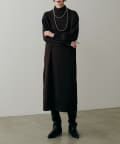 NICE CLAUP / OLIVE des OLIVE OUTLET(ナイスクラップ  / オリーブ デ オリーブ アウトレット) 【LARUTA】ウール混リサイクルポリロングニットワンピース